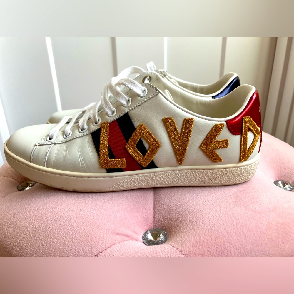 Gucci Ace Loved Embroidered Sneaker